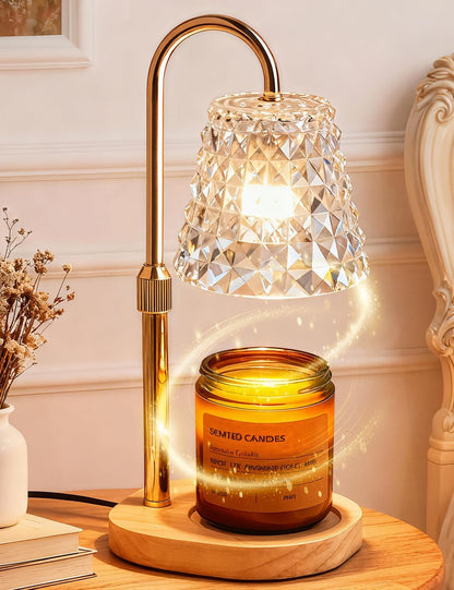 Candle Warmer Lamp with Timer Dimmable Candle Warmer Birthday Gifts for Women Mom Sister, House Warming Gifts New Home Room Decor, Height Adjustable Wax Melts Warmer for Jar Candles