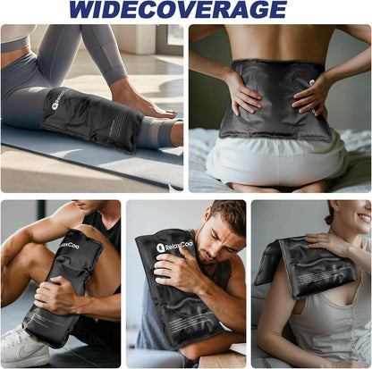 RelaxCoo Large Flexible Ice Pack for Injuries Reusable Gel, 11x14.5 Inches, Cold Compress for Hip, Shoulder, Knee, Back Pain, Swelling, Bruises, Surgery