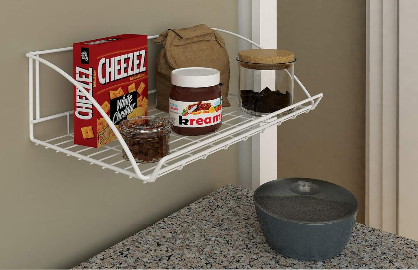 ClosetMaid 8278 18-Inch Wide Laundry Utility Hanger Shelf, White