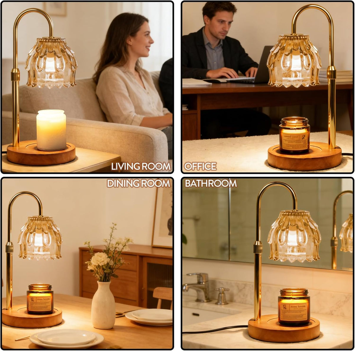 Candle Warmer Lamp with Timer Dimmable Home Decor Birthday Gifts for Women