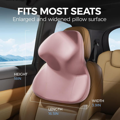 BEBAS Car Headrest Pillow, Ergonomic Neck Pillow with Memory Foam, Black