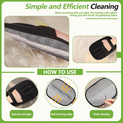 Electrostatic Pet Hair Remover Glove – Reusable Lint Roller Alternative for Furniture, Carpet & Clothes – Washable Dog & Cat Hair Brush with Strong Grip – No Sticky Refills Needed(1PCS)