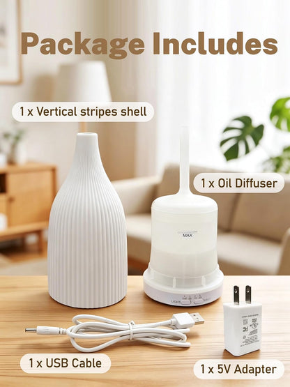 TTJ 70ml Essential Oil Diffuser, Ultrasonic Aromatherapy Diffuser with DC 5V USB Power, Timer Function, Dimmable LED Night Light, Quiet Cool Mist Humidifier for Home Office Bedroom Yoga Spa,One White