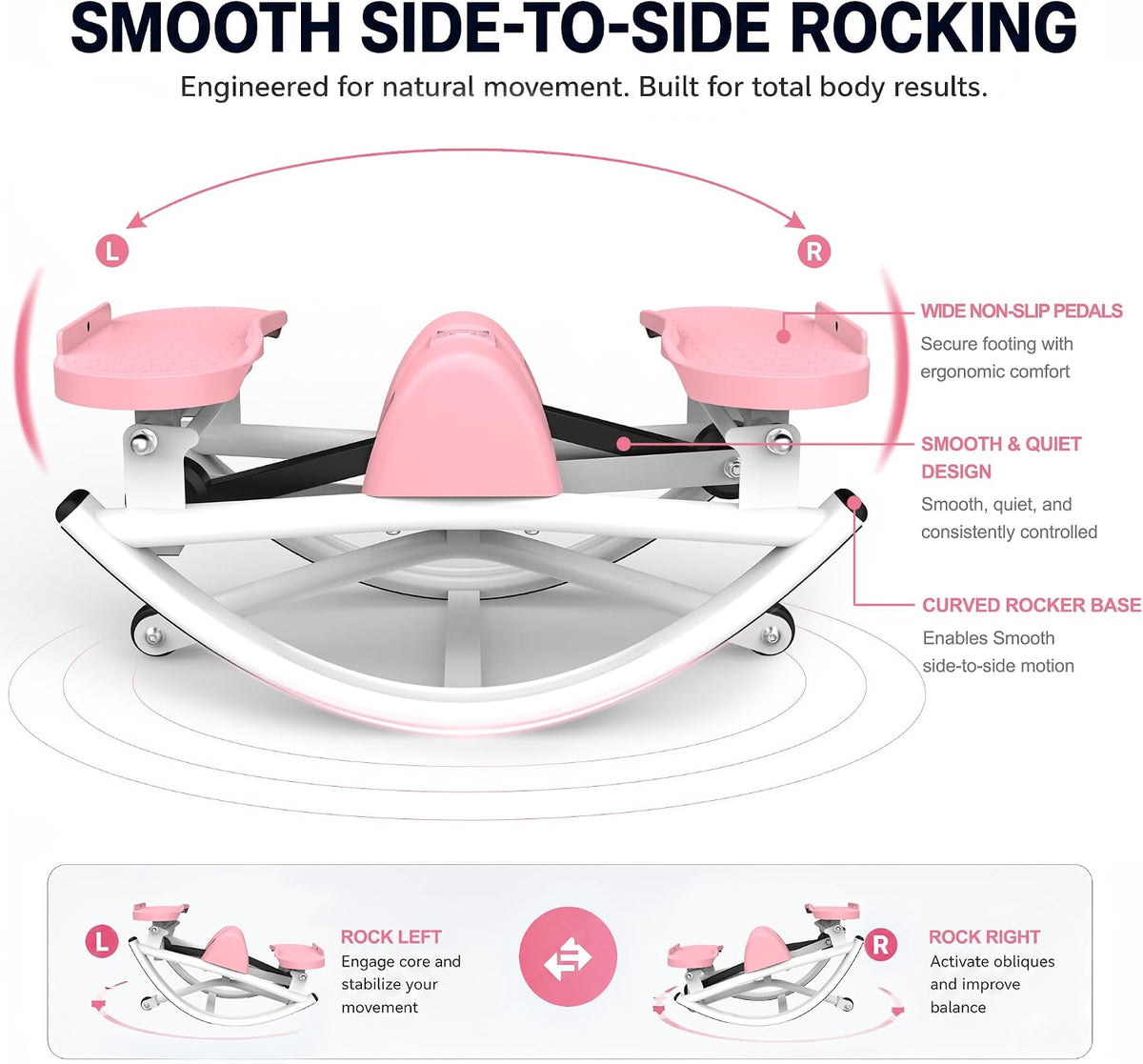 KINMAC Rocking Stepper for Exercise at Home-Rock Stepper Side to Side