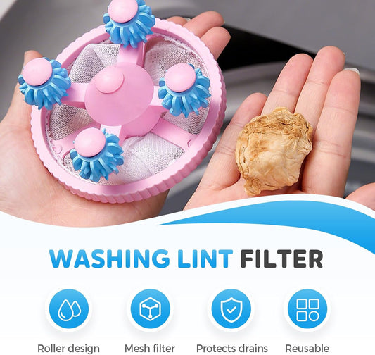 3PCS Washing Machine Hair & Lint Catcher Floating Mesh Bag Reusable | Reusable Floating Laundry Hair Catcher With Double Frame Cone Mesh Design Collects Lint Pet Hair For Cleaner Washing