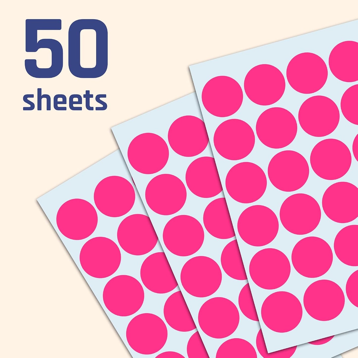 600 Pack, 1" Round Colored Dot Stickers Labels - 6 Colors