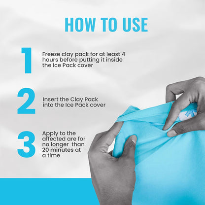 ICEWRAPS Reusable Cold Pack with Fabric Cover - Standard 10 x 14 Inch, Blue