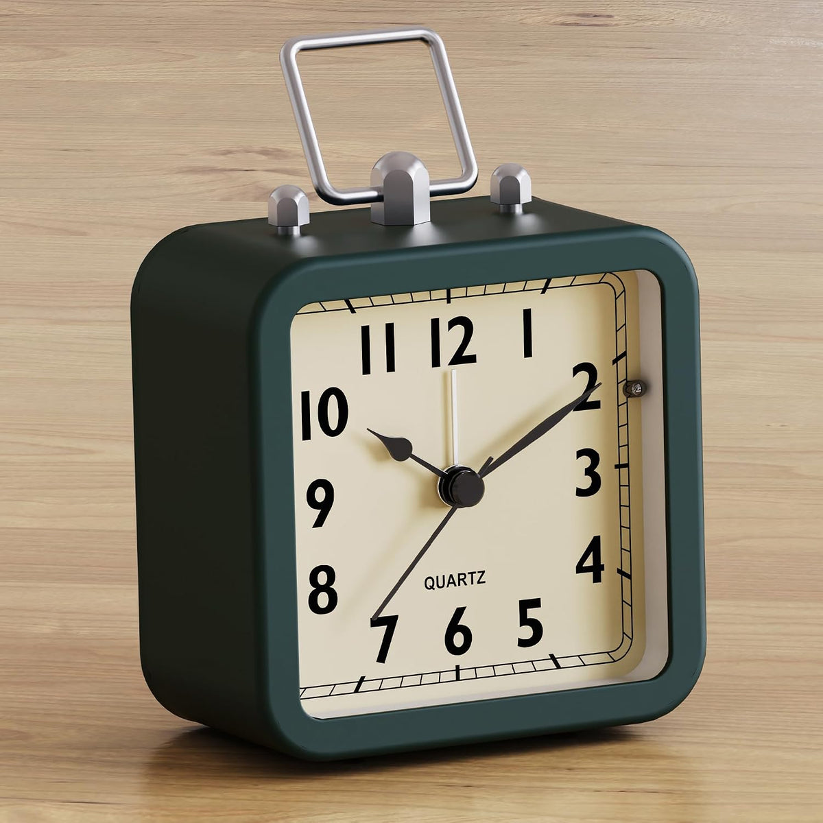 AYRELY® Small Metal Alarm Clock, Desk and Table Clock for Travel