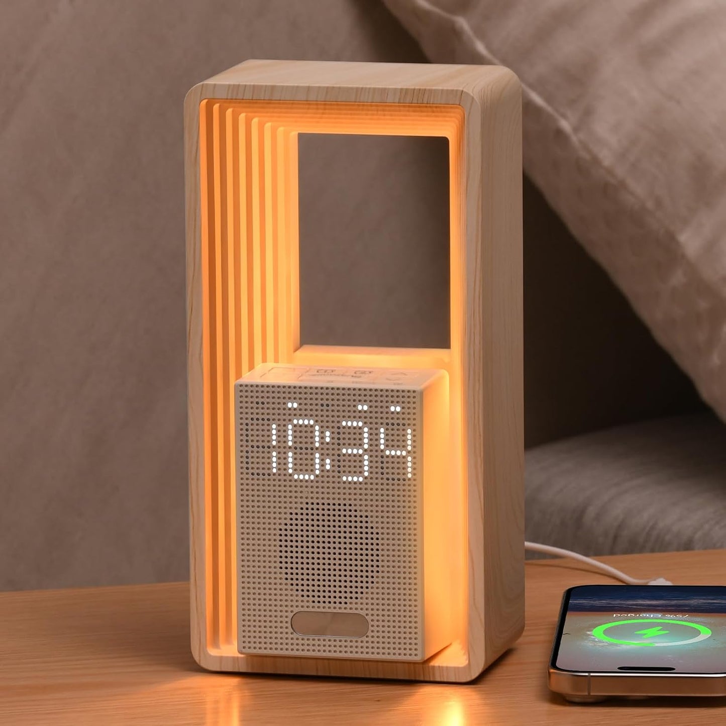 WILIT Digital Alarm Clock, Sunrise Alarm Clock with Nightlight, 9 Sleep Aid Sounds, White Noise Sounds Machine, Dimmable Display, Snooze,USB Charging Port,Gift for Women,Men,Teens,Kids,Travel