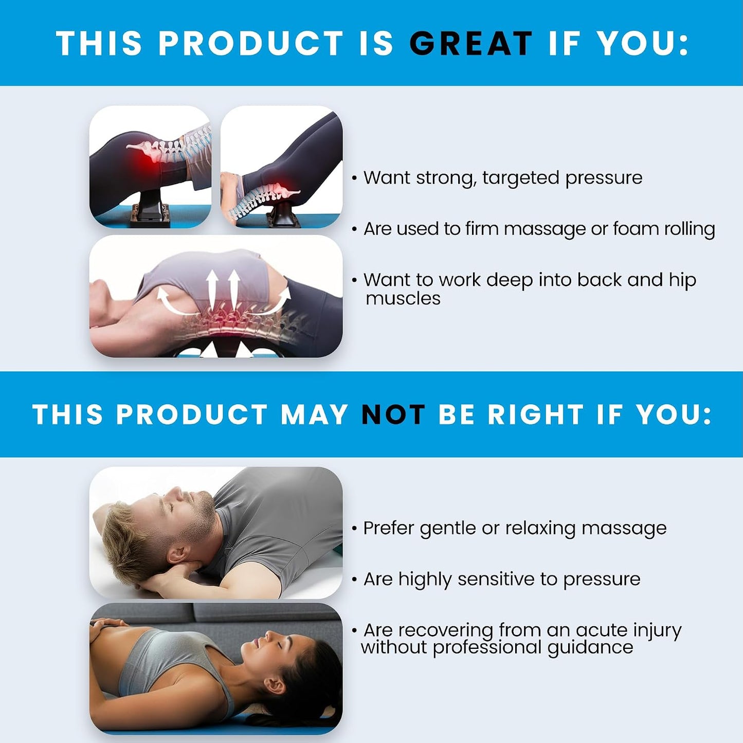 Arch Back Stretcher, Psoas Muscle Release Tool, Carbon Black | Fully Adjustable, Thrival App Compatible, Trigger Point Relief