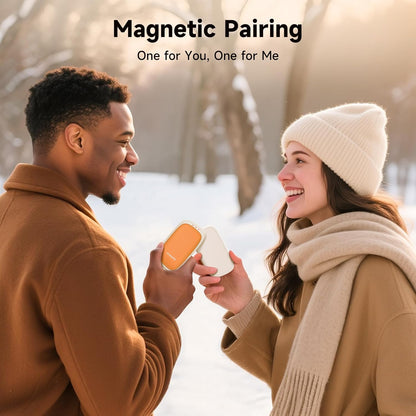 Electric Hand Warmers Rechargeable - 2 Pack Magnetic Pocket Heater Handwarmers with AI Chips, Portable Hunting Gear, Reusable Winter Essentials, Gift Ideas for Men, Women, Outdoor