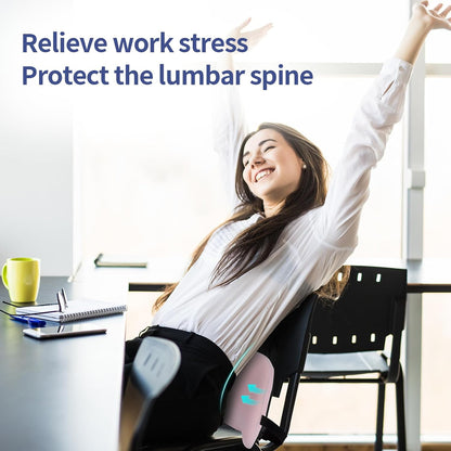 Lumbar Support Pillow for Office Chair, Memory Foam Car Back Cushion | Lumbar Pillow Lower Back with 4d Mesh Cover Adjustable Straps, Ergonomic Chair Back Pillow for Office, Car, Gaming Chairs