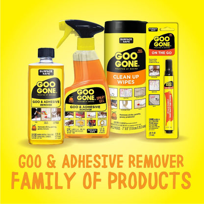 Goo Gone Spray Adhesive Remover Gel, 6 Pack, Removes Glue, Stickers, Tape Residue, Grease, Gum & Wax, Adhesive Spray with Citrus Cleaning Power for Hard Surfaces, Carpets & Fabrics