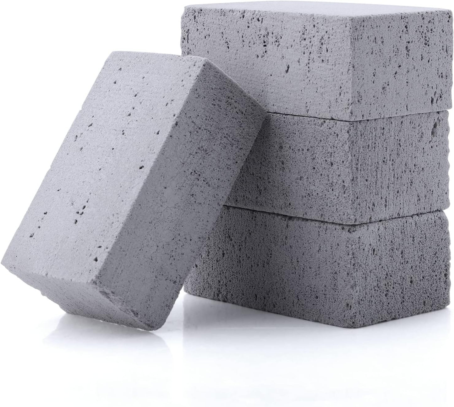 HaSteeL Grill Cleaning Brick, Griddle Pumice Stone for Removing Stains Kit of 4, Commercial Grade Grill Block Cleaner Accessories for Flat Top, Racks, Cast Iron, Sink, Effective & Reusable Clean Tool