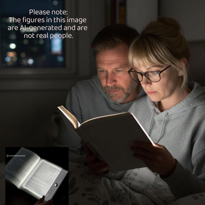 XL LED Flat Book Light for Reading at Night in Bed, Matte Pink | Eye-Caring Page Illuminator 3 Color Temperatures Stepless Dimmable USB Rechargeable, Portable Flat Panel Lamp with Soft