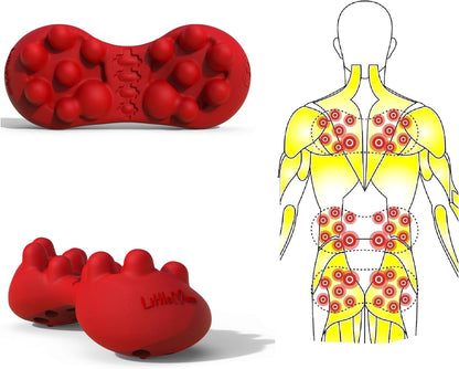 Back & Hip Trigger Point Massager for Piriformis, QL, Buttock and Back Muscle Knots, Myofascial Release Tool for Lower-Back Pain, Tightness, Deep Gluteal Tension
