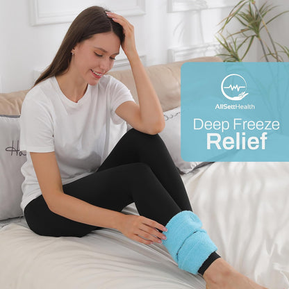 Neck Ice Pack Wrap with 2 Reusable Gel Ice Packs, Flexible Ice Wrap for Neck, Shoulders, Knees, Wrists, Soft Cooling Towel Compress for Post Surgery, Tonsillectomy, Migraine, Sore Muscle Pain Relief