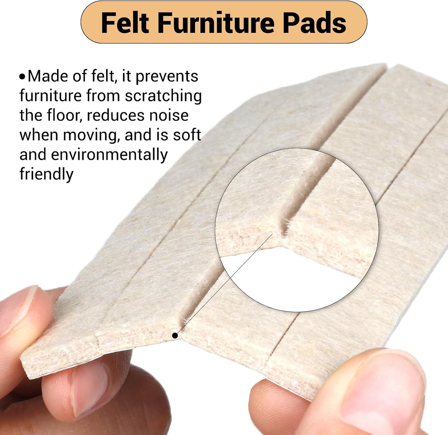 143-Piece Felt Furniture Pads, Anti-Scratch Furniture Felt Pads, Self-Adhesive Chair Leg Floor Protectors for Hardwood Floors, Brown and Beige, HOME MASTER HARDWARE
