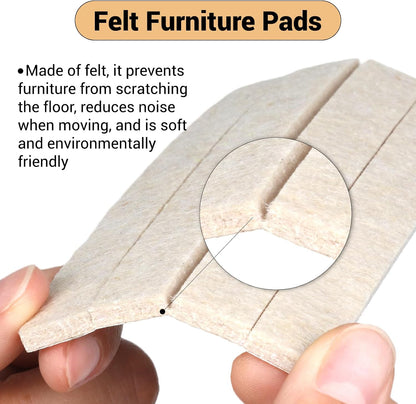 143-Piece Felt Furniture Pads, Anti-Scratch Furniture Felt Pads, Self-Adhesive Chair Leg Floor Protectors for Hardwood Floors, Brown and Beige, HOME MASTER HARDWARE