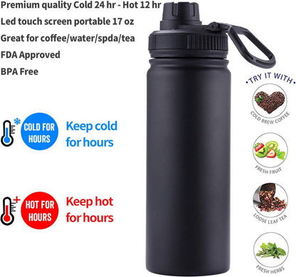 Sivaphe Infuser Travel Mug with Removable loose leaf Tea Strainer Tea Filter Water Bottle 18/8 Stainless Steel Insulated Tumbler for Women Rosegold
