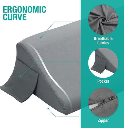 Vekkia Bed Wedge Pillow for Headboard Gap,Bed Gap Filler(0-6") King