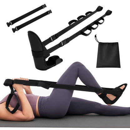 Knee Replacement Recovery Aids, Leg Stretcher Strap Kit | Adjustable Foot Cradle with 0 lb and 5 lb Resistance Bands, Range of Motion Training for Hip and Knee Exercises, Storage Bag