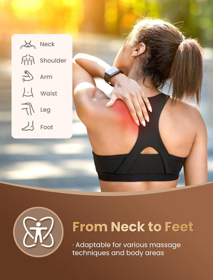 lifechill Trigger Point Massage Tool for Deep Tissue Pain Relief, Gua Sha & Muscle Scraper Tool for Full Body, Thumb Saver Acupressure Tool Relieve Plantar Fasciitis, Black