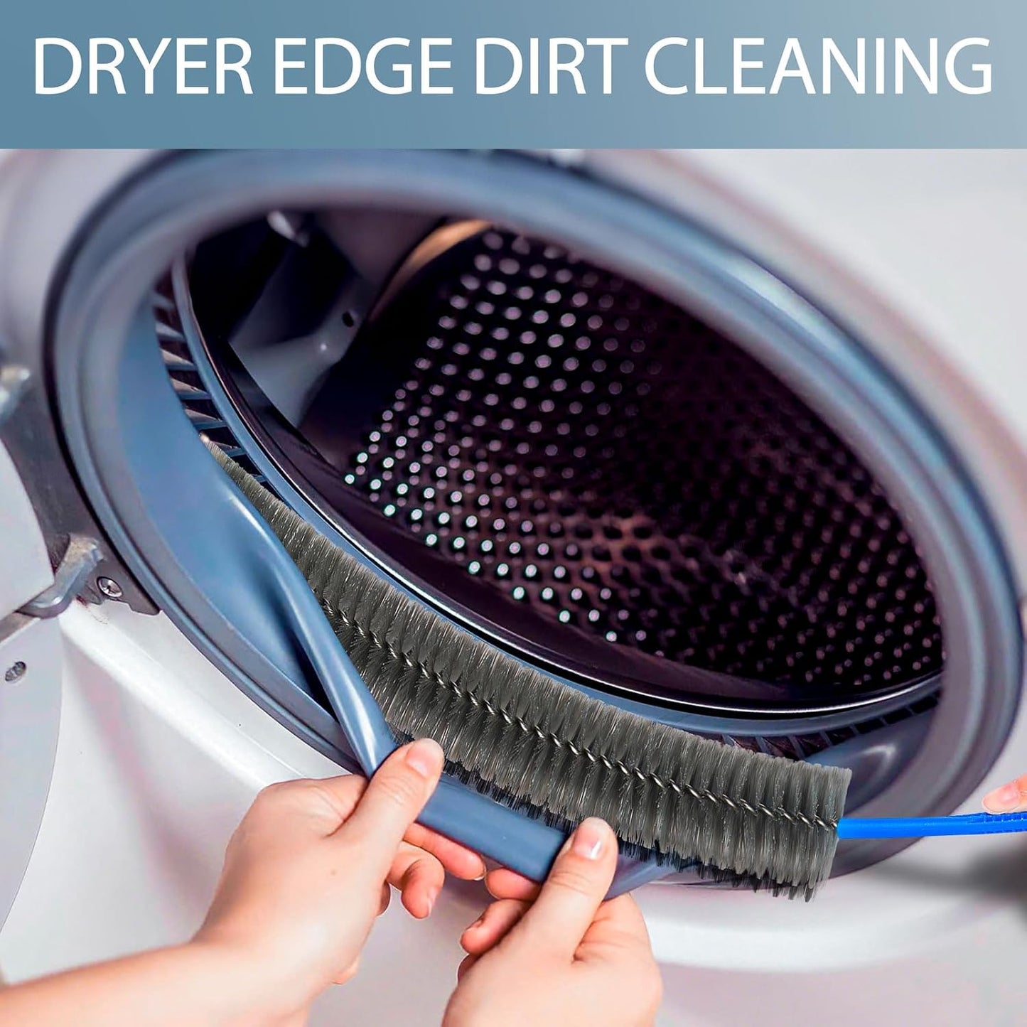 Dryer Vent Brush and Refrigerator Coil Cleaning Brush - Professional Appliance Cleaning Brush Set Dryer Vent Brush Kit with Long Handle for Lint Trap, Condenser, Radiator,grout brush for Deep Cleaning