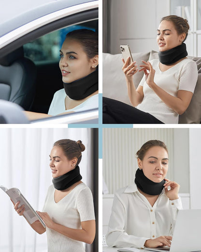 Neck Brace for Sleeping - Cervical Collar Relief Neck Pain and Neck Support Soft Foam Wraps Keep Vertebrae Stable for Relief of Cervical Spine Pressure for Women & Men Rose Pink Large Size