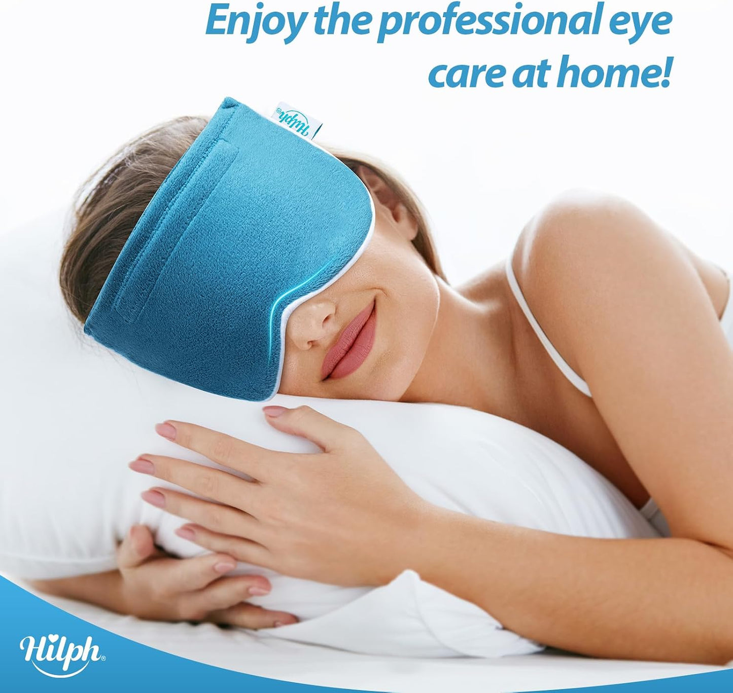 3D Heated Eye Mask for Dry Eyes,Microwavable Moist Heat Eye Compress | Flaxseed & Clay Beads Filling, Warm Compress for Blepharitis Stye Sinus Relief, Dark Circles Puffiness, Washable Cover