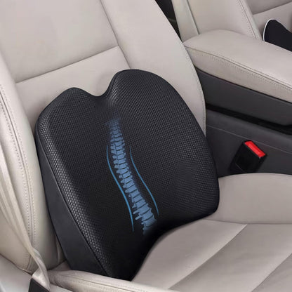 Super Cozy Lumbar Support Pillow for Car/Office Chair, 100% Memory Foam