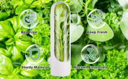 PLBSE Herb Saver Pod Containers, Herb Fresh Keeper for Refrigerator, Keeps Vegetables Fresh for 2-3 Weeks (White)