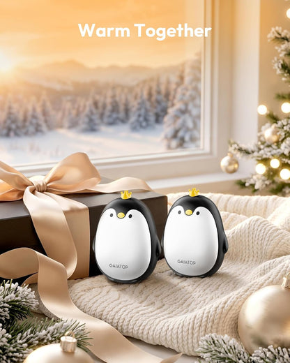 Gaiatop Magnetic Hand Warmers Rechargeable 2 Pack, Pocket Penguin | 3 Heat Levels, Reusable Portable Electric Heater for Travel Camping Hunting Golf, Stocking Stuffers Cute Gifts for Women Men