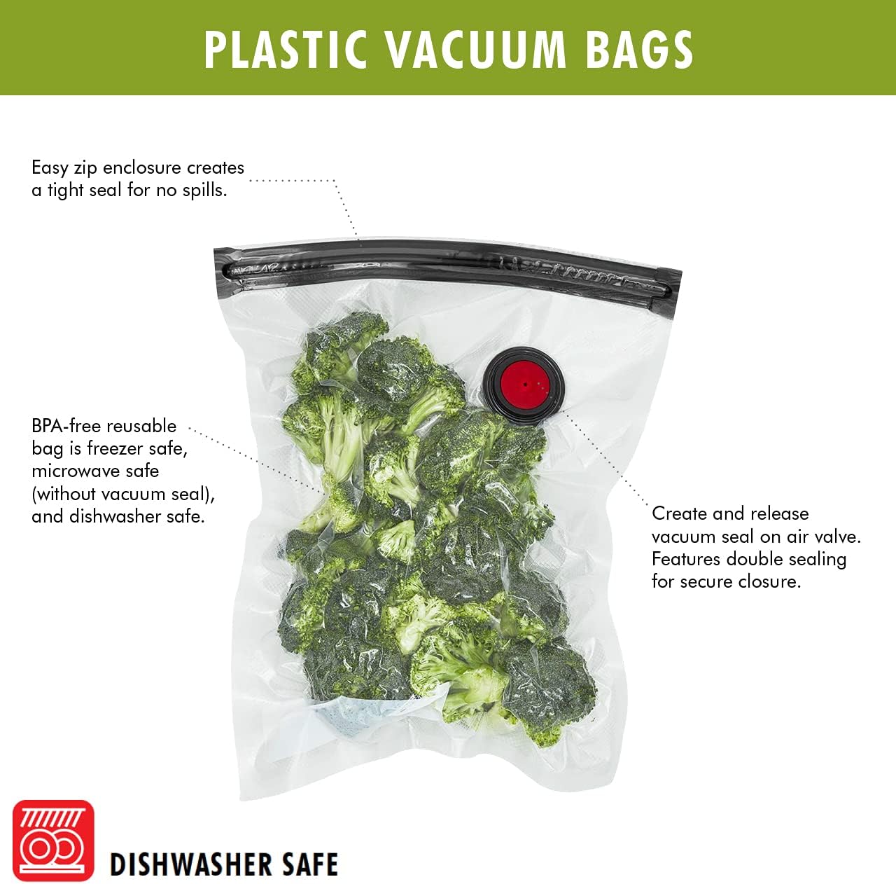 For food to stay fresh up to 5X longer, pump required (not included).