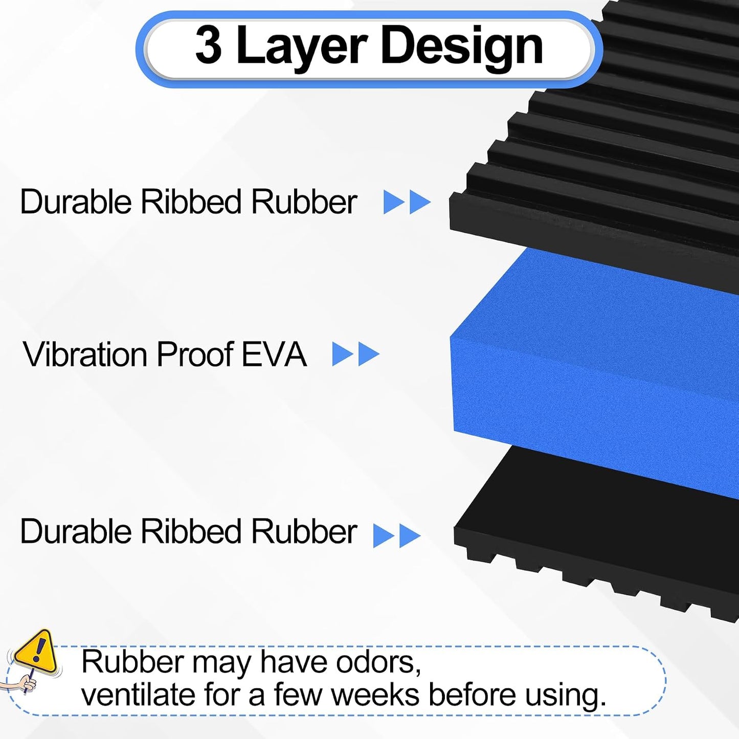 4 Pack Anti Vibration Pads for Washing Machine 4"x4"x7/8", Sound Isolation Vibrating Pad Ribbed Rubber Damping Mat EVA Center for Air Compressors, Conditioner, Treadmill, HVAC Washer Dryer