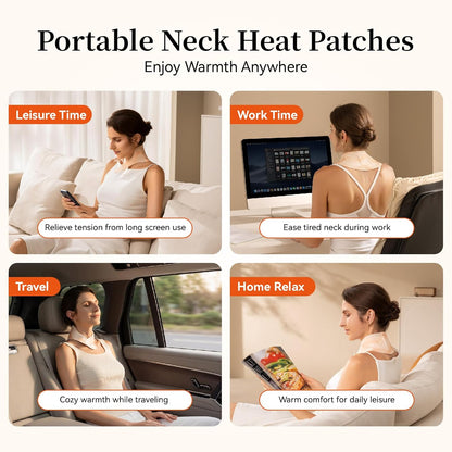 Disposable Self-Heating Steam Neck Pad, Portable Heating Wrap for Neck Comfort & Muscle Relaxation, Unisex for Home, Office & Outdoor Use, 7 Pack
