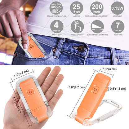 LUXSWAY USB Rechargeable Book Light for Reading,Small Book Reading Light in Bed,Clip On Bookmark Kids Light for Bed,Brightness Adjustable for Eye Care,2 4000K and 2 1550K LEDs for Bookworms