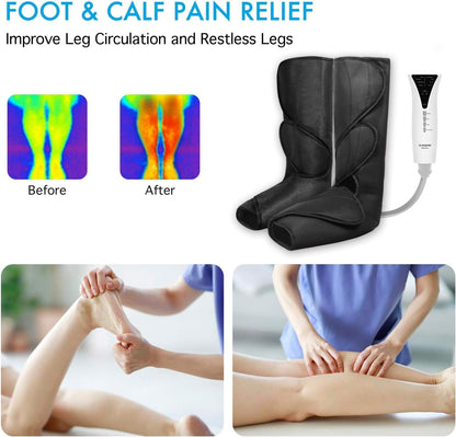 QUINEAR Leg Massager with Heat, Compression Device for Legs, Heated Compression Boots Foot Calf Massage Machine Foot and Leg Pumps Massager