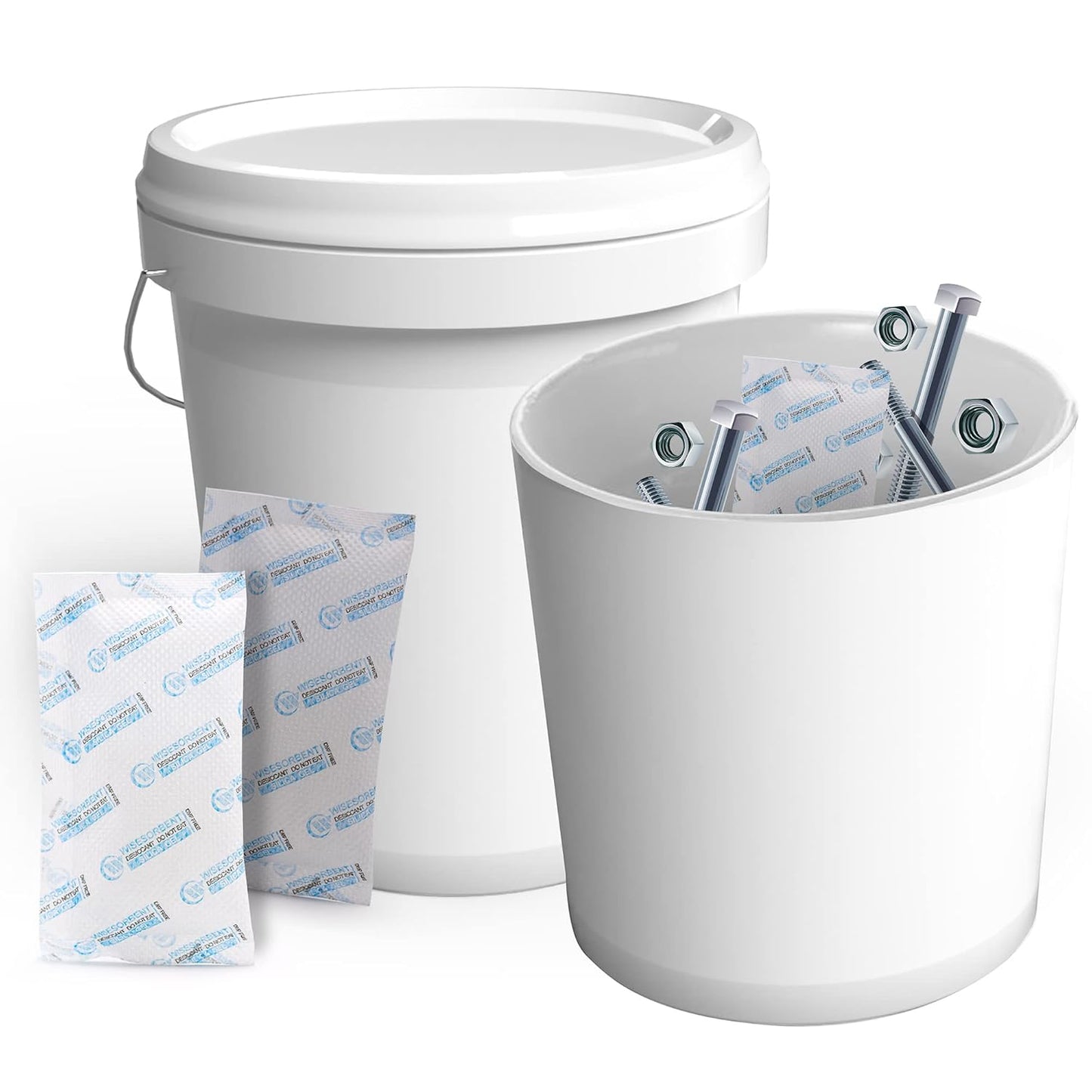 Wisesorb 500g x 2pcs Rechargeable Desiccant Packs, Reusable Car Dehumidifier, Microwave Reactivated Silica Gel Packets Moisture Absorber with Color Indicating for Safe Closet Basement Garage