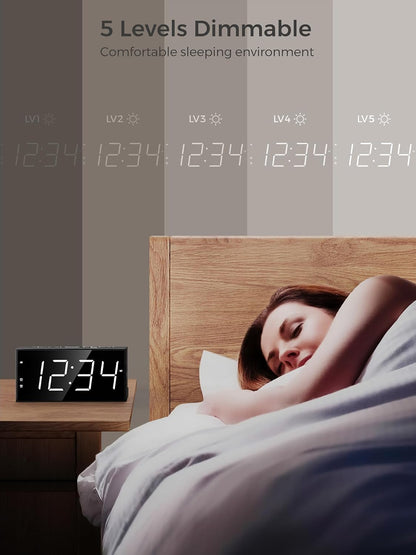 Vibrating Alarm Clock for Heavy Sleepers with Bed Shaker, 116dB Dual Alarms