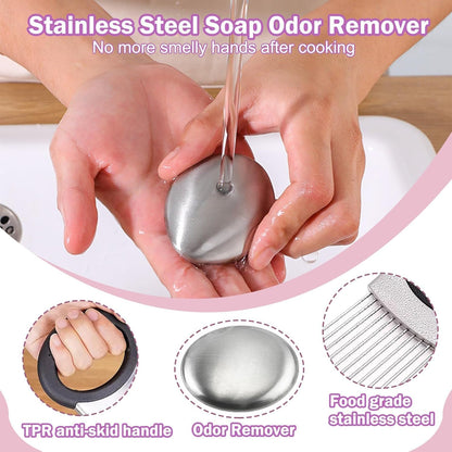 Onion Holder & Lemon Slicer Cutter Tool – Stainless Steel Vegetable & Fruit Slicing Assistant for Easy, Safe Cutting (Silver)