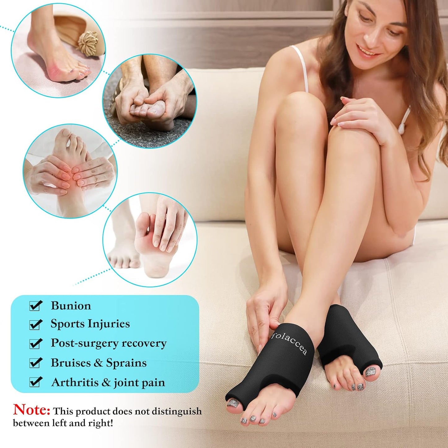 Foot Ice Packs Big Toe for Pain Relief, Flexible Cold Pack for Bunion Relief, Reusable Gel Ice Pack for Hot and Cold Therapies, Ice Pack for Swelling, Sprained, Bruises, Post-Surgery Recovery