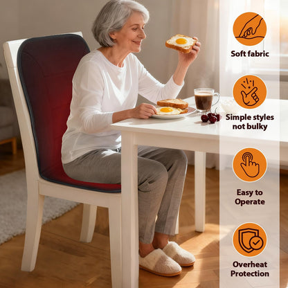MAXCOM Heated Seat Cushion for Office Chair-Heating Pad for Back Lumbar Hip Thigh with 7 Temp Levels & Auto Shutoff