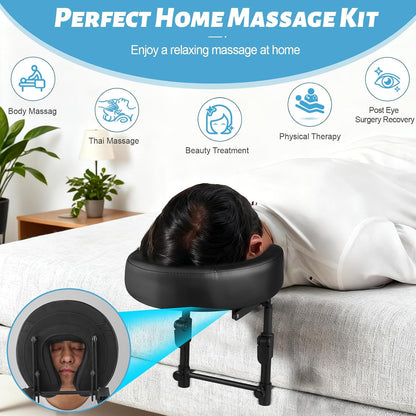 Massage Headrest for Bed, Head Holder & Face Cradle with Face Down Pillow