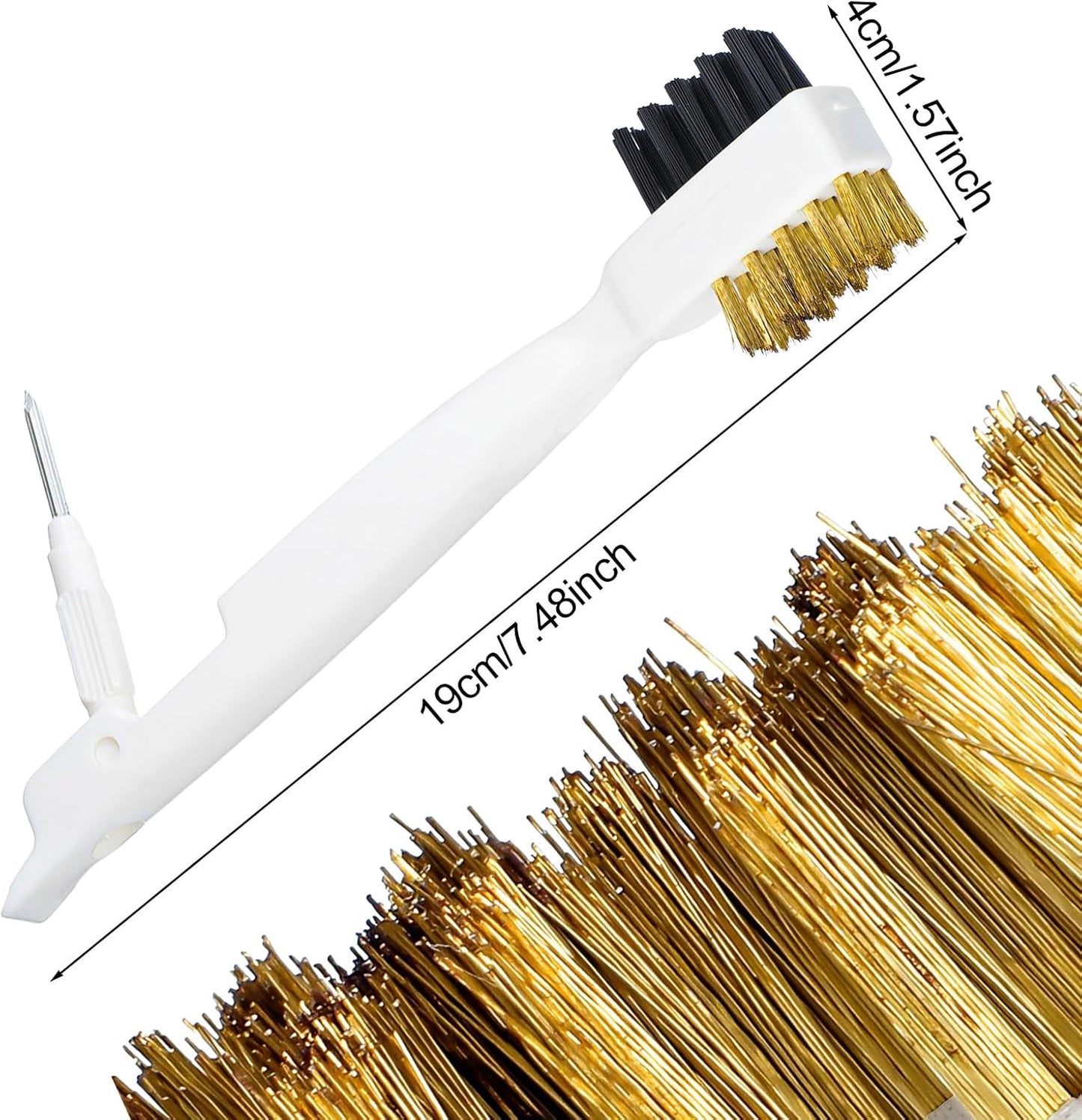 Kitchen Cleaning Scrub Brush, 4-in-1 Stove Cleaner for Gas Top with Cooktop Scraper, Gas Stove Top Cleaner, Household Cleaning Tools, Scrubber for Range Hood Grease Grime
