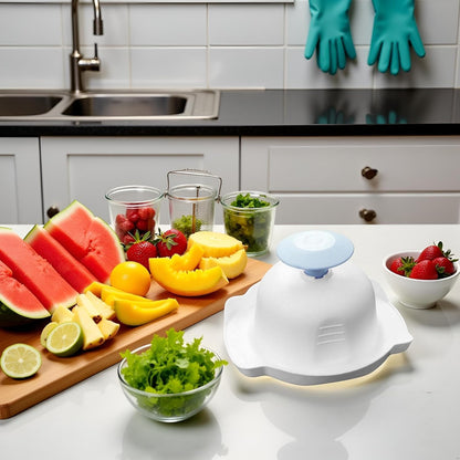 Blue Food Safety Holder for Mandolin or Grater, Finger Anti-Cut Protectors for Vegetable Graters and Peelers, Food Slicer Cutter Finger Guard, Mandolines
