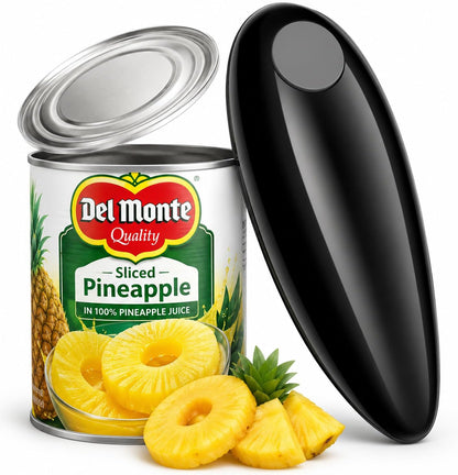 Electric Can Opener for Seniors, One-Touch Battery Operated, Smooth Edges | Fits most round cans with hands-free operation. Easy for seniors and people with arthritis or limited hand strength.