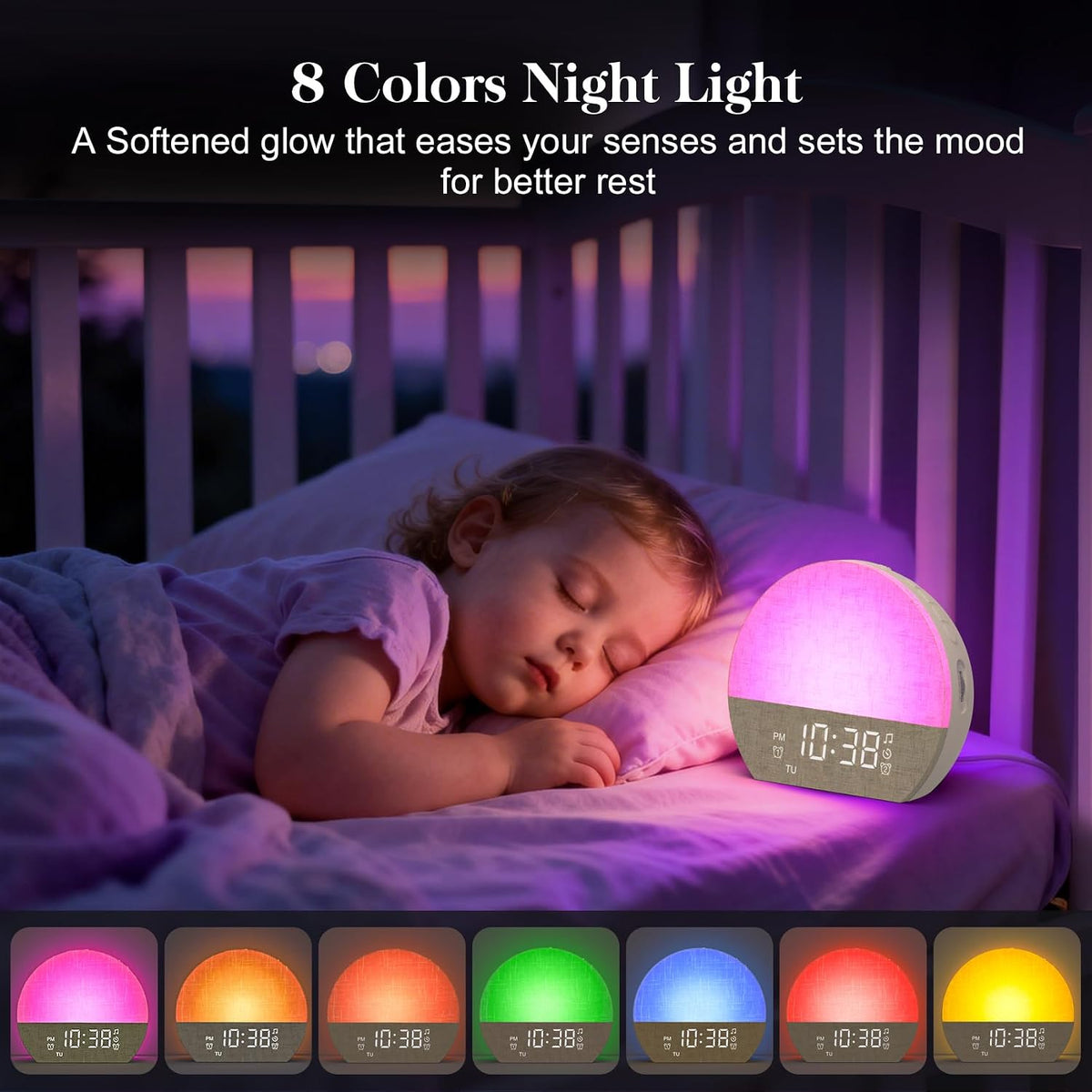 KEPLUG Sunrise Alarm Clock Sound Machine with Dual Alarm for Heavy Sleepers