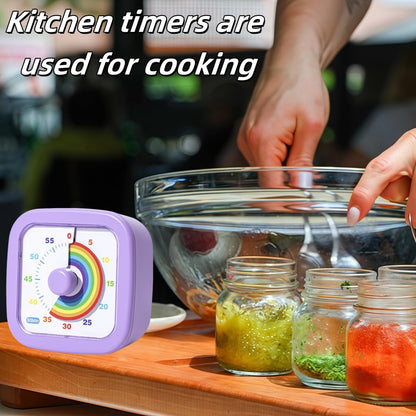 Kids Visual Timer Cute Rainbow - 60 Minute Countdown Timer Time Management for Kids and Adults, Timer for Cooking Classroom Meeting (Blue)