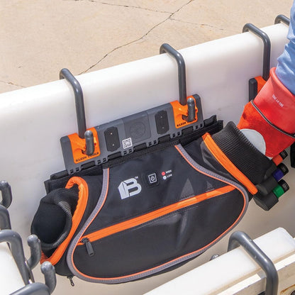Klein Tools BC101C Rechargeable Hand Warmer, Compatible with Bucket Work Center Rail System Modules, Oversized Pouch for Class 2 Gloves